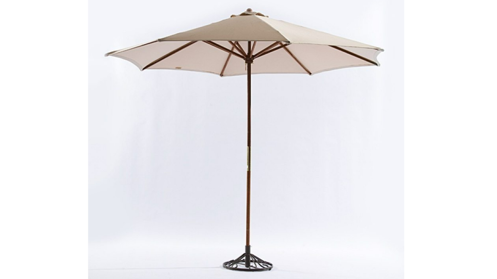 tan cafe umbrella