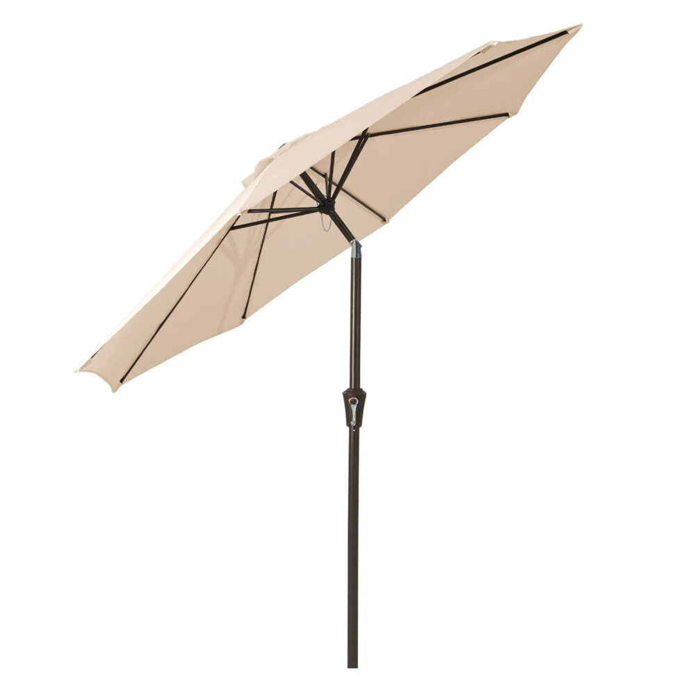 Khaki Tilt & Crank Umbrella