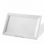 White Ceramic Platter 17" x 11"