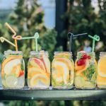 Summer drinks in jars