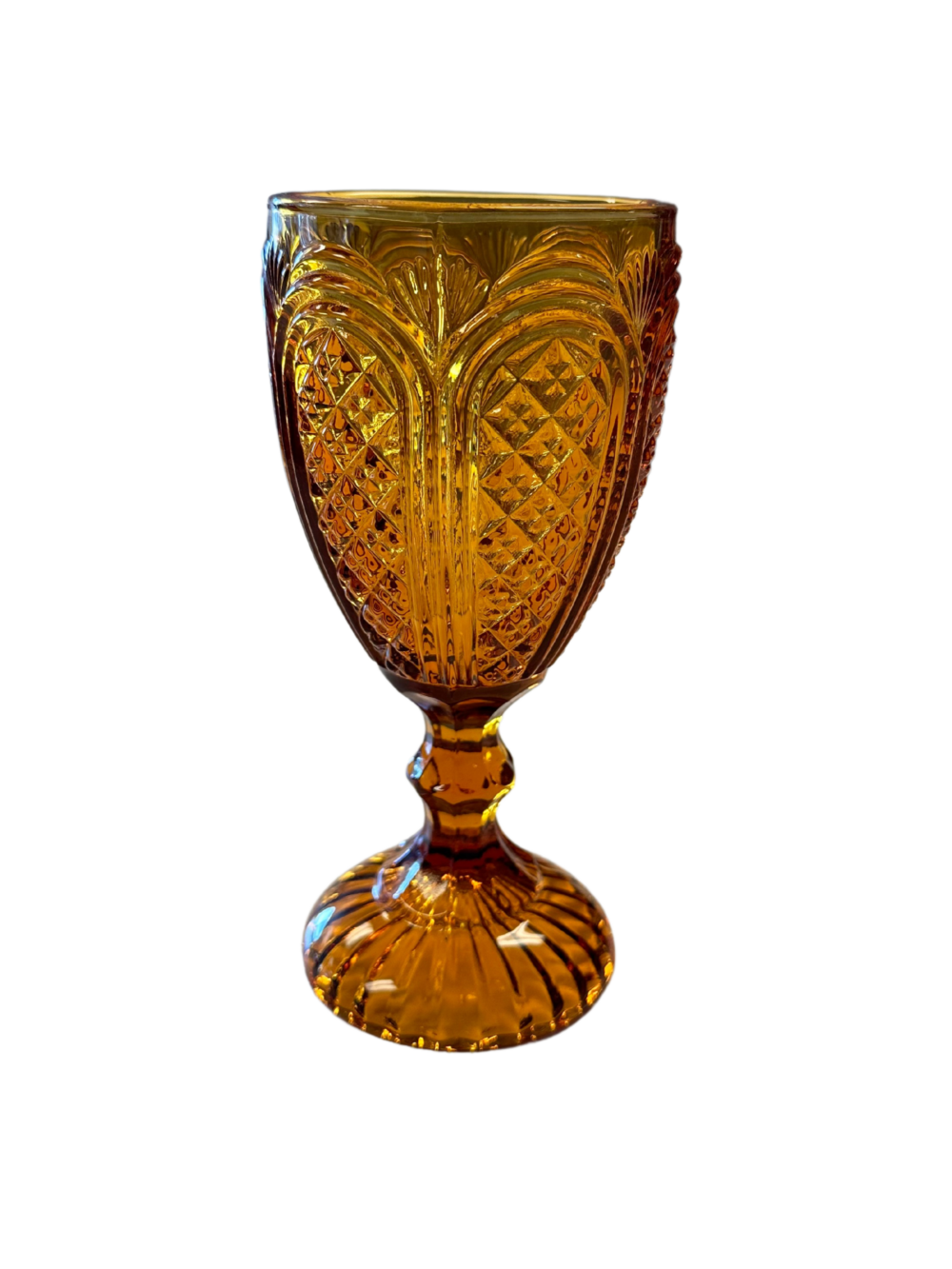 amber carousel goblet