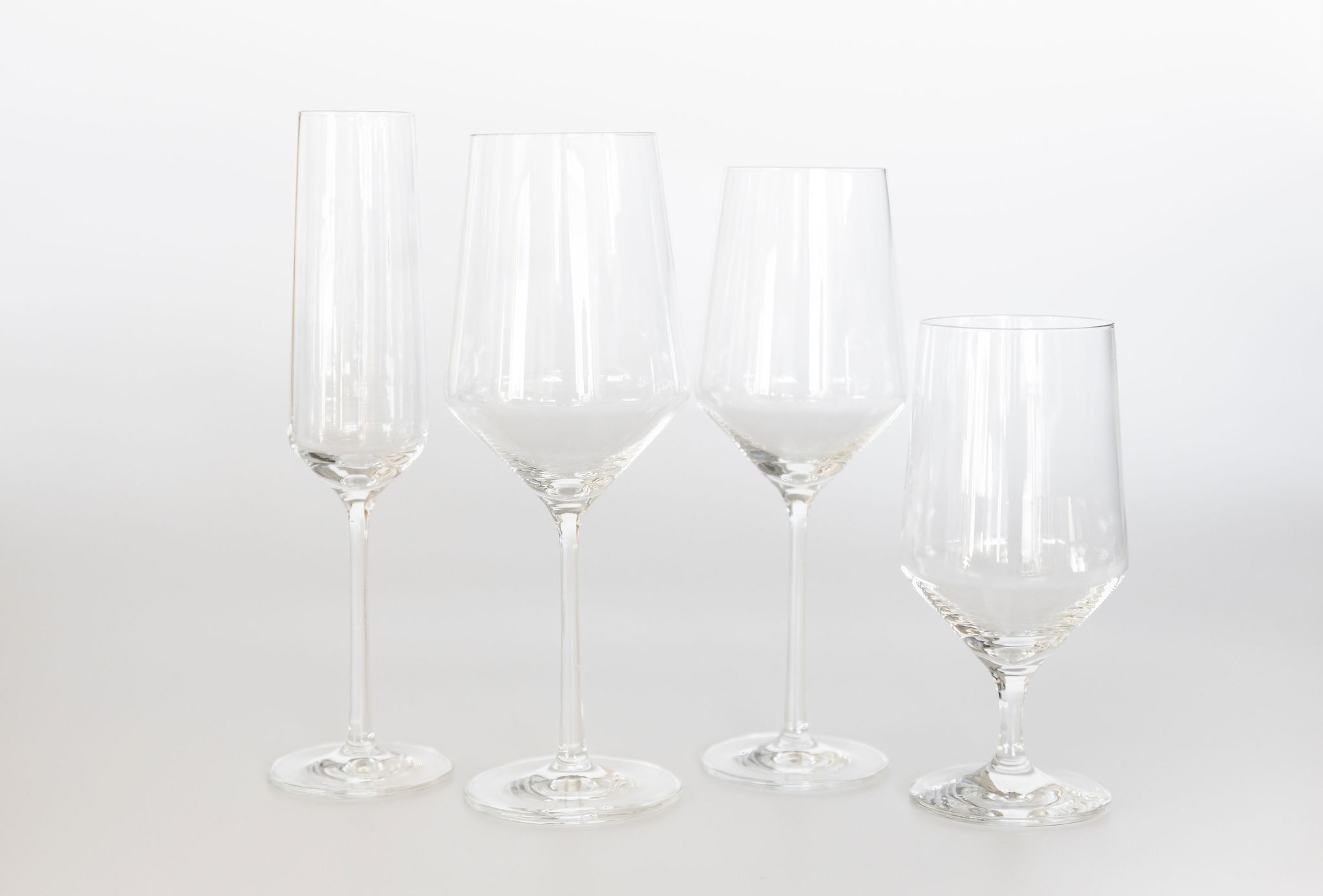 German Fluted Wine Glasses