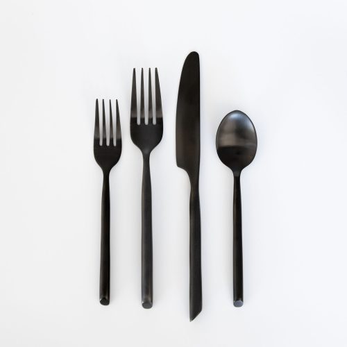 brushed black flatware