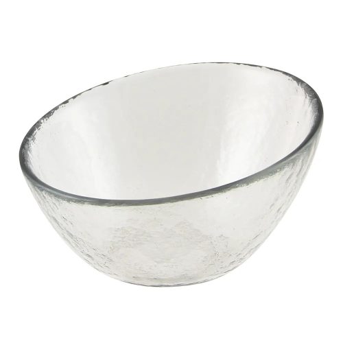 Angled Hammered Glass Bowl