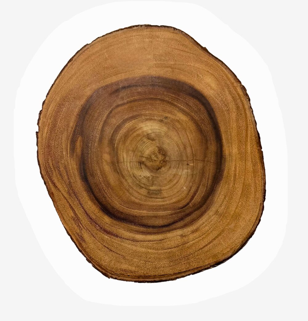 natural wood charger